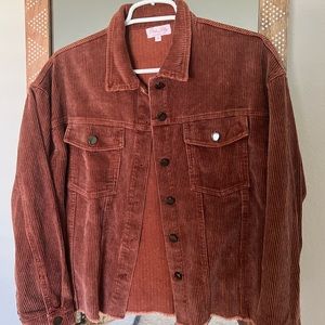 Pink lily corduroy jacket